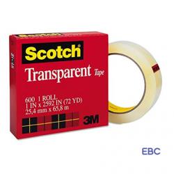 SCOTCH Transparent tape 1 inch